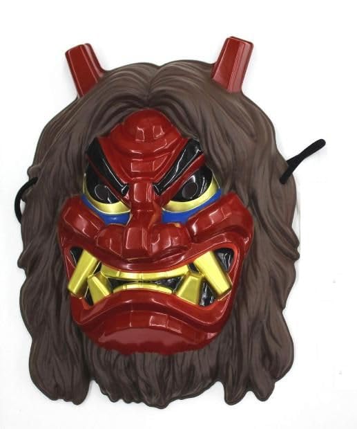 Amazon.co.jp: お面 なまはげ 赤 鬼面 赤鬼 鬼 コスプレ コスチューム